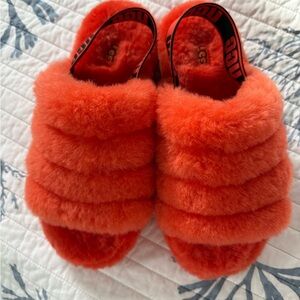 UGG Fluff Yeah Slide Slippers – Orange 🍊 | Women’s Size 7